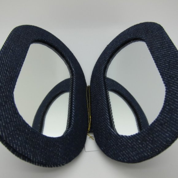 Women Handheld Mirror Purse Compact Portable Foldable 2x Magnification 2 Sided - Picture 5 of 6